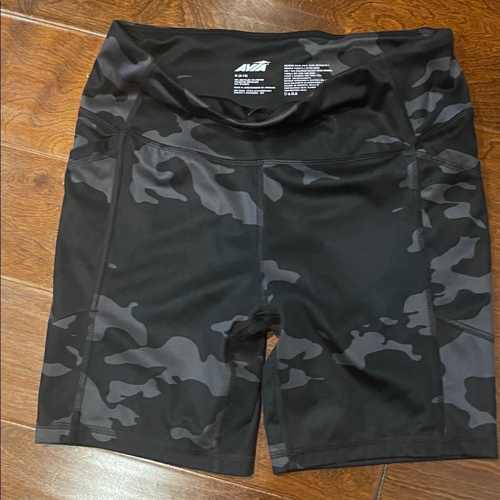 Avia Black Camo Workout Shorts